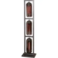 Zijlstra Golvlampa Kamilian, Aluminium / grå / zink, Vardagsrum / matsal, Glas, Modern, Golvlampa