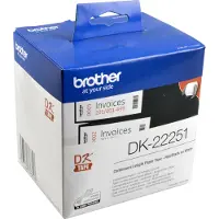 Brother DirectLabel Etiketter röd/svart på vit 62mm x 15,24m