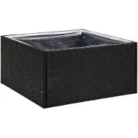vidaXL Odlingslåda svart 80x80x40 cm konstrotting