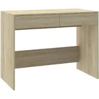 vidaXL Skrivbord sonoma-ek 101x50x76,5 cm konstruerat trä