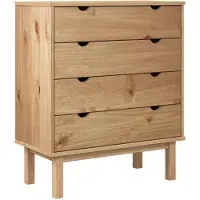 vidaXL Byrå OTTA 76,5x39,5x90cm massiv furu