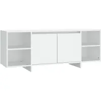 vidaXL TV-bänk vit 130x35x50 cm spånskiva