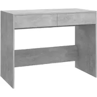 vidaXL Skrivbord betonggrå 101x50x76,5 cm konstruerat trä