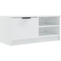 vidaXL Tv-bänk vit högglans 80x35x36,5 cm konstruerat trä