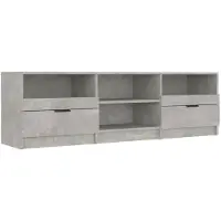 vidaXL Tv-bänk betonggrå 150x33,5x45 cm konstruerat trä