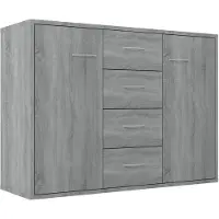vidaXL Skänk grå sonoma 88x30x65 cm konstruerat trä