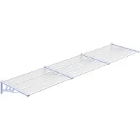 vidaXL Entrétak grå och transparent 358,5x90 cm polykarbonat
