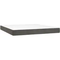 vidaXL Pocketresårmadrass medium mörkgrå 180x200x20 cm sammet