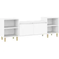 vidaXL Tv-bänk vit 160x35x55 cm konstruerat trä