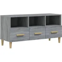 vidaXL Tv-bänk grå sonoma 102x36x50 cm konstruerat trä