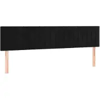vidaXL Sänggavlar svart 200x5x78/88 cm sammet