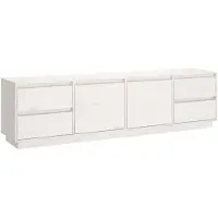 vidaXL Tv-bänk vit 176x37x47,5 cm massiv furu