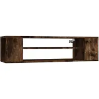 vidaXL Väggmonterad TV-skåp rökt ek 100x30x26,5 cm