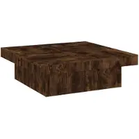 vidaXL Soffbord rökfärgad ek 90x90x28 cm konstruerat trä