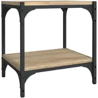 vidaXL Tv-bänk sonoma-ek 40x33x41 cm konstruerat trä och stål