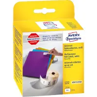 Avery-Zweckform Etikettrulle Kompatibel Ersätter DYMO 11355, S0722550 19 x 51 mm Papper Vit 500 st Repositionerbart Universaletiketter AS0722550