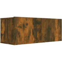 vidaXL Tv-bänk rökfärgad ek 80x30x30 cm konstruerat trä