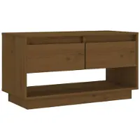 vidaXL Tv-bänk honungsbrun 74x34x40 cm massiv furu
