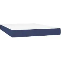 vidaXL Pocketresårmadrass medium blå 140x200x20 cm tyg