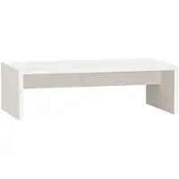 vidaXL Skärmställ vit 50x27x15 cm massiv furu