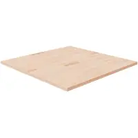 vidaXL Fyrkantig bordsskiva 90x90x2,5 cm obehandlat massiv ek