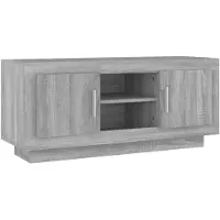 vidaXL Tv-bänk grå sonoma 102x23x45 cm konstruerat trä