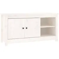 vidaXL TV-bänk, Vit, 103X36,5X52 Cm, Furu