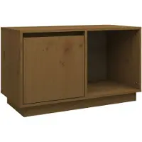 vidaXL Tv-bänk honungsbrun 74x35x44 cm massiv furu