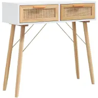 Super Merchant Vidaxl Konsolbord, Vit, 80X30X75 Cm, Massiv Furu Och Rotting