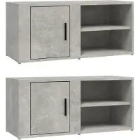 vidaXL TV-skåp 2 st betonggrå 80x31,5x36 cm konstruerat trä