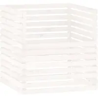 vidaXL Kompostlåda vit 100x100x102 cm massiv furu