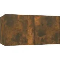 vidaXL Väggskåp rökfärgad ek 60x30x30 cm konstruerat trä