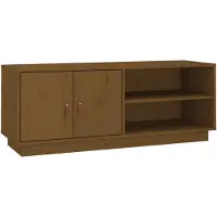 vidaXL Tv-bänk honungsbrun 105x34x40 cm massiv furu