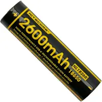 Nitecore NL1826R, Laddningsbart batteri, Litium-Ion (Li-Ion), 3,6 V, 1 styck, 2600 mAh, Svart