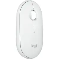 Logitech | Pebble Mouse 2 (M350s) - Mus - optisk - 3 knappar - trådlös - Bluetooth - Off-White