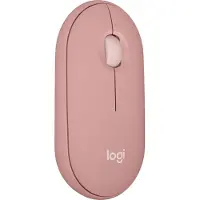 Logitech | Pebble Mouse 2 (M350s) - Mus - optisk - 3 knappar - trådlös - Bluetooth - Tonal-Rose