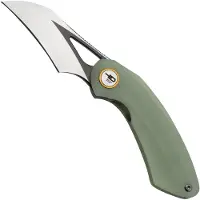 Bestech Bihai Grey DLC Stonewashed Satin, Jade G10 BG53F pocket knife, Ostap Hel design