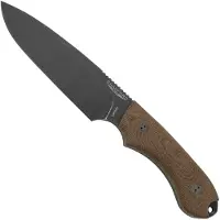 Bradford Knives Guardian 5, 5S-104N-3V, 3D Natural Micarta, CPM-3V, Sabre Grind, Nimbus Blackwashed Finish, fixed knife