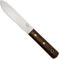 Otter Sailor and Boat Knife 901R, Stainless, Smoked Oak, Leather Sheath, fixed blade