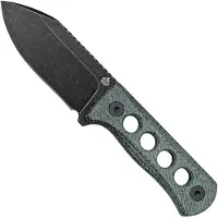 QSP Knife Canary QS141-D2 Blackwashed, Denim Micarta, neck knife
