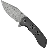 Kansept Knives Entity Framelock Damascus