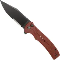 CIVIVI Cogent C20038E-2 Blackwashed Serrated Edge, Burgundy G10 pocket knife