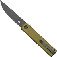 FOX Knives Chnops, FX-543 ALG, Green Aluminum, Black Becut pocket knife, Riccardo Gobbato design