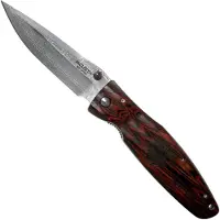 Mcusta MC-0183D Sengoku Tokugawa Ieyasu, red pakka wood handle, gentleman's knife