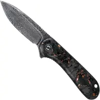 CIVIVI Elementum C907C-DS3 Damascus, Shredded Copper Carbon fibre pocket knife