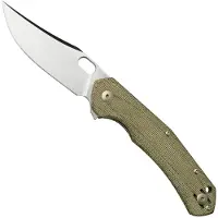 GiantMouse ACE Jutland fällkniv, green canvas micarta