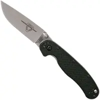 Ontario RAT-2 fällkniv, satin, svart