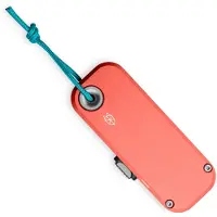 The James Brand The Palmer - Coral / Turquoise / Aluminum / Straight fällkniv