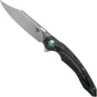 Bestech Fanga Beige G10 &amp; Carbon fibre BG18D pocket knife