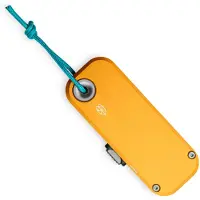 The James Brand The Palmer, Canary Aluminum, Turquoise Lanyard KN121183-00 utility knife